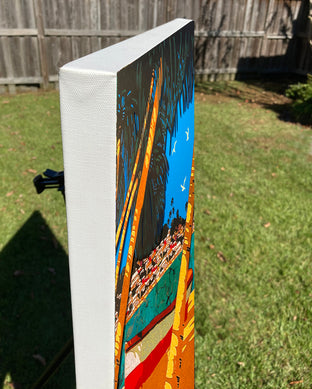 Jamica Bay by Rick "Marlowe" Schneider |  Side View of Artwork 