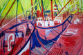 Original art for sale at UGallery.com | Big Ships by Robert Hofherr | $1,425 | acrylic painting | 22' h x 28' w | thumbnail 4