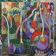 Original art for sale at UGallery.com | Composition with Trees by Robert Hofherr | $1,150 | acrylic painting | 24' h x 24' w | thumbnail 3