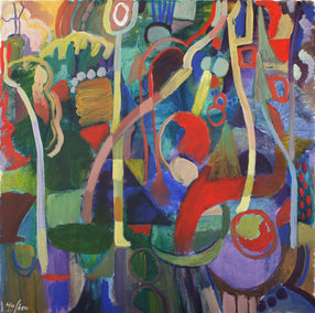 acrylic painting by Robert Hofherr titled Composition with Trees