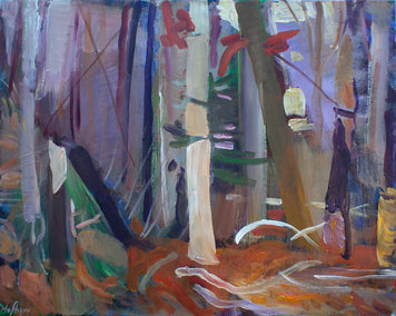 acrylic painting by Robert Hofherr titled Forest Study #5