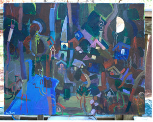 Night Village by Robert Hofherr |  Context View of Artwork 