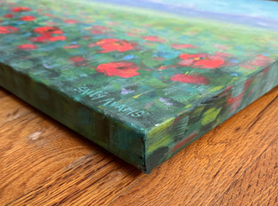 Alluring Poppies Revisited by Sally Adams |  Side View of Artwork 