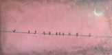 Original art for sale at UGallery.com | Rose Colored Sky by Sally Adams | $3,200 | acrylic painting | 24' h x 48' w | thumbnail 1