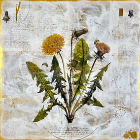 mixed media artwork by Shannon Amidon titled Dandelion