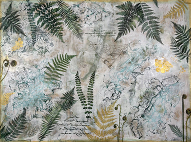 mixed media artwork by Shannon Amidon titled Ferns