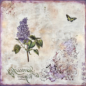 mixed media artwork by Shannon Amidon titled Lilac