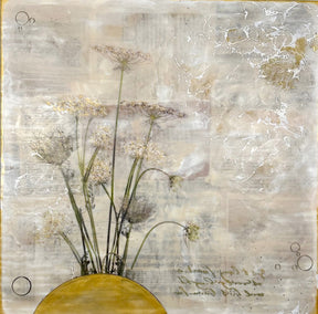 mixed media artwork by Shannon Amidon titled Queen Anne's Lace