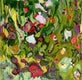 Original art for sale at UGallery.com | Flowery Language 4 by Sheila Grabarsky | $2,300 | acrylic painting | 30' h x 30' w | thumbnail 1