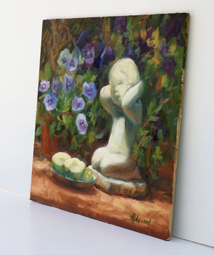 Garden Cherub by Sherri Aldawood |  Side View of Artwork 