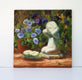 Original art for sale at UGallery.com | Garden Cherub by Sherri Aldawood | $575 | oil painting | 12' h x 12' w | thumbnail 3