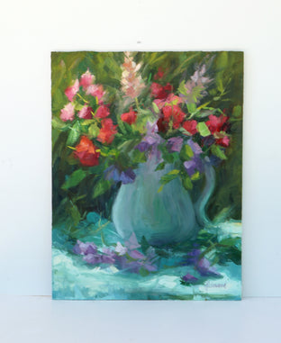 Sweet Peas and Bougainvillea by Sherri Aldawood |  Context View of Artwork 