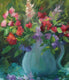 Original art for sale at UGallery.com | Sweet Peas and Bougainvillea by Sherri Aldawood | $525 | oil painting | 14' h x 11' w | thumbnail 4