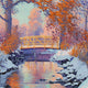 Original art for sale at UGallery.com | Lilac Winter by Stanislav Sidorov | $1,600 | oil painting | 24' h x 30' w | thumbnail 4