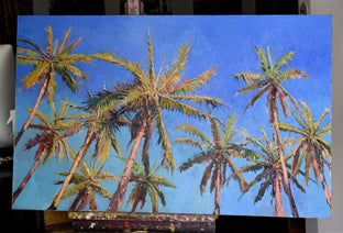 Coconut Palm Trees and the Blue Sky by Suren Nersisyan |  Context View of Artwork 