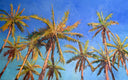 Original art for sale at UGallery.com | Coconut Palm Trees and the Blue Sky by Suren Nersisyan | $2,500 | oil painting | 30' h x 48' w | thumbnail 1