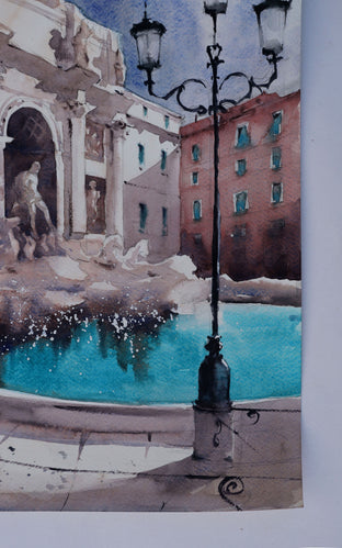 Trevi Fountain, Rome by Swarup Dandapat |  Side View of Artwork 