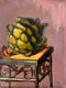 Original art for sale at UGallery.com | Artichoke on Pedestal by Tara Zalewsky-Nease | $325 | oil painting | 12' h x 9' w | thumbnail 1