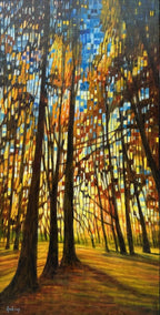 mixed media artwork by Theresa Andreas-O'Leary titled Autumn Glow