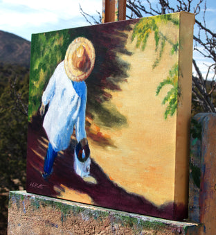 Spring Shadows and Straw Hat by Warren Keating |  Context View of Artwork 