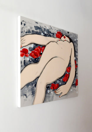 Poppies by Yana Medow |  Side View of Artwork 