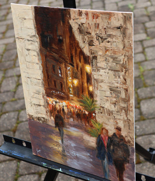 Evening in Rome by Yangzi Xu |  Side View of Artwork 