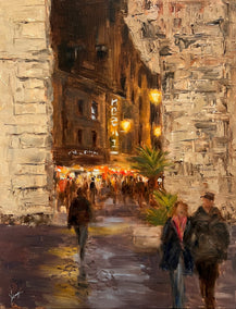 oil painting by Yangzi Xu titled Evening in Rome