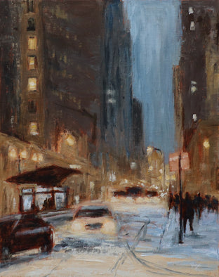 Evening Snowfall in the City by Yangzi Xu |  Artwork Main Image 