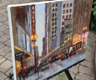 Twilight in the Loop by Yangzi Xu |  Side View of Artwork 