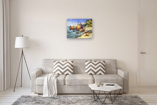 Hazy Day on Ocean, Laguna Beach by Suren Nersisyan |  In Room View of Artwork 