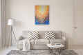 Original art for sale at UGallery.com | Orange and Blue 8 by Natasha Tayles | $1,275 | acrylic painting | 40' h x 30' w | thumbnail 5