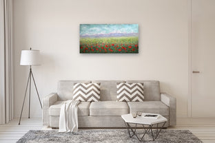 Alluring Poppies Revisited by Sally Adams |  In Room View of Artwork 