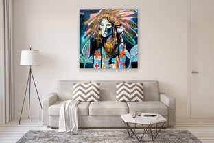 Glowing Pink Chief by Scott Dykema |  In Room View of Artwork 