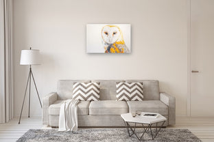 Athena the Barn Owl #3 by Emil Morhardt |  In Room View of Artwork 