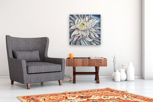 White Chrysanthemum by Pamela Hoke |  In Room View of Artwork 