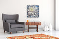 Original art for sale at UGallery.com | White Chrysanthemum by Pamela Hoke | $1,350 | oil painting | 24' h x 24' w | thumbnail 5