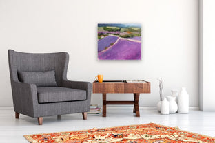 Lavender Farm, Provence by Janet Dyer |  In Room View of Artwork 