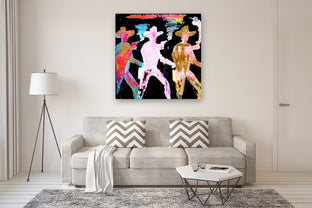 Bright Light Cowboy Fight by Scott Dykema |  In Room View of Artwork 