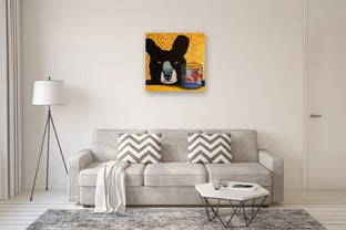 Bear with Goldfish by Jaime Ellsworth |  In Room View of Artwork 