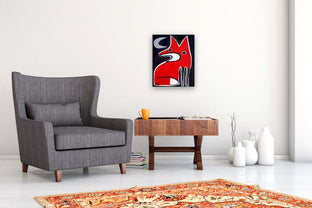 Fox and Moon by Jessica JH Roller |  In Room View of Artwork 