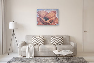 Fiery Heart Poppy by Pamela Hoke |  In Room View of Artwork 