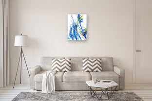 Poplars and Wind (Blue Composition) by Suren Nersisyan |  In Room View of Artwork 