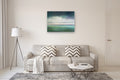 Original art for sale at UGallery.com | Morning Light Beach - Teal by Nancy Hughes Miller | $1,675 | oil painting | 30' h x 40' w | thumbnail 5