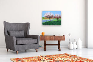 Blooming Trees by Janet Dyer |  In Room View of Artwork 