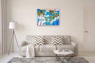 Palm Trees and Sky by Suren Nersisyan |  In Room View of Artwork 