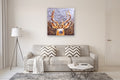 Original art for sale at UGallery.com | Big Deer by Emil Morhardt | $2,475 | acrylic painting | 40' h x 40' w | thumbnail 5