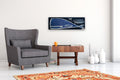 Original art for sale at UGallery.com | Blue Whale by Jessica JH Roller | $625 | acrylic painting | 12' h x 36' w | thumbnail 5