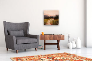 Warm Tones on Flatcreek by Ronda Waiksnis |  In Room View of Artwork 