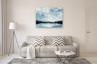 Shades of Blue and Sunshine by Ronda Waiksnis |  In Room View of Artwork 