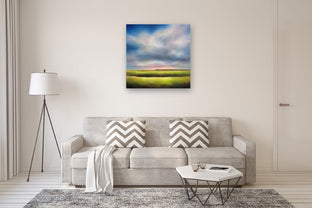 Marsh, Partly Cloudy by Nancy Hughes Miller |  In Room View of Artwork 